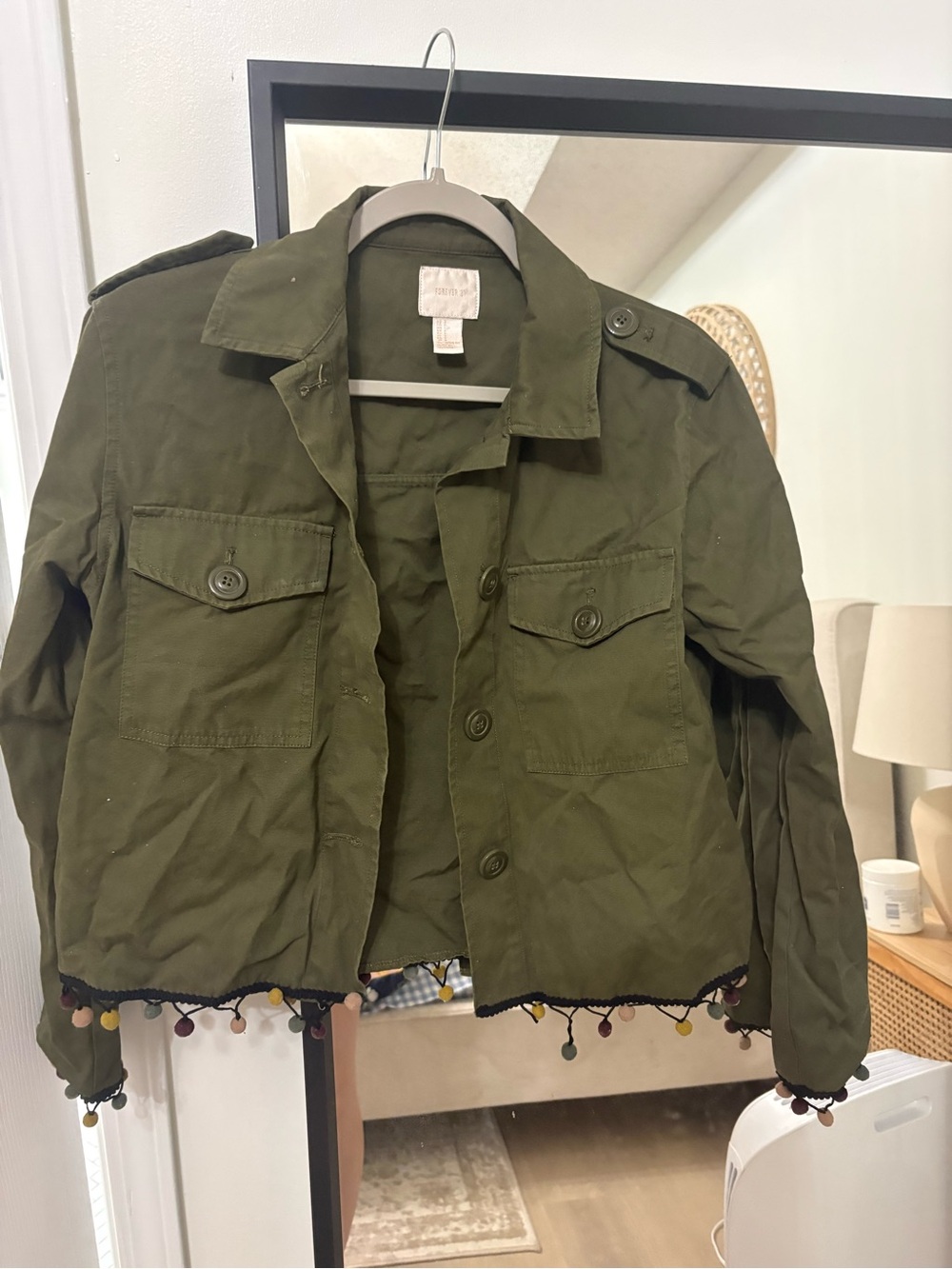 Forever 21 Olive Green Military Style Jacket